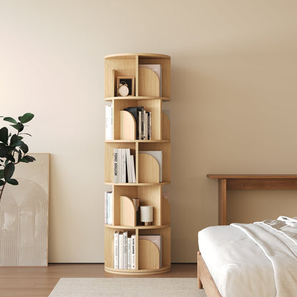 Yowos Rotating Bookshelf 360 Degree Storage Rack