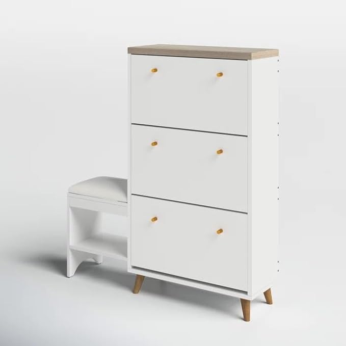 🥿✨ Shoe Cabinet with Chair – Elegance and Functionality in One Set! ✨🪑