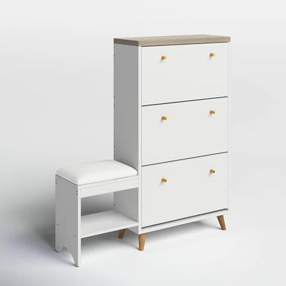 🥿✨ Shoe Cabinet with Chair – Elegance and Functionality in One Set! ✨🪑