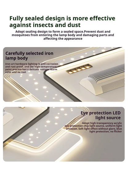 Intelligent bladeless fan chandelier & free shipping