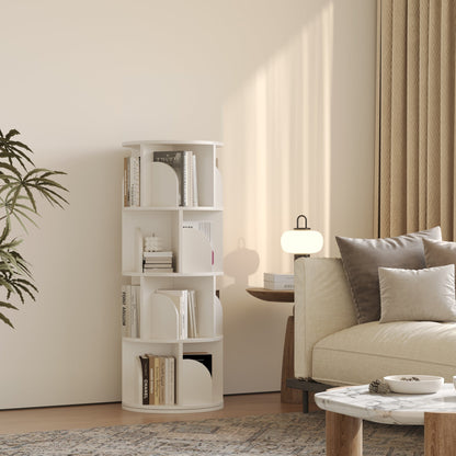 Yowos Rotating Bookshelf 360 Degree Storage Rack