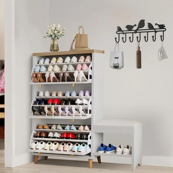 🥿✨ Shoe Cabinet with Chair – Elegance and Functionality in One Set! ✨🪑