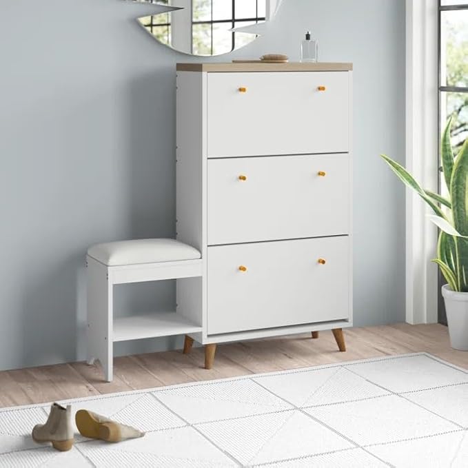 🥿✨ Shoe Cabinet with Chair – Elegance and Functionality in One Set! ✨🪑