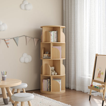 Yowos Rotating Bookshelf 360 Degree Storage Rack