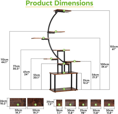 TN-🌿 Nine-Tiered Flower Stand with Grow Lights ✨