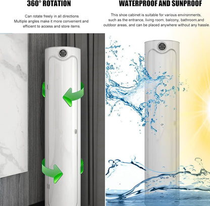 👞 Save space with our 360° rotating shoe rack! 🚀