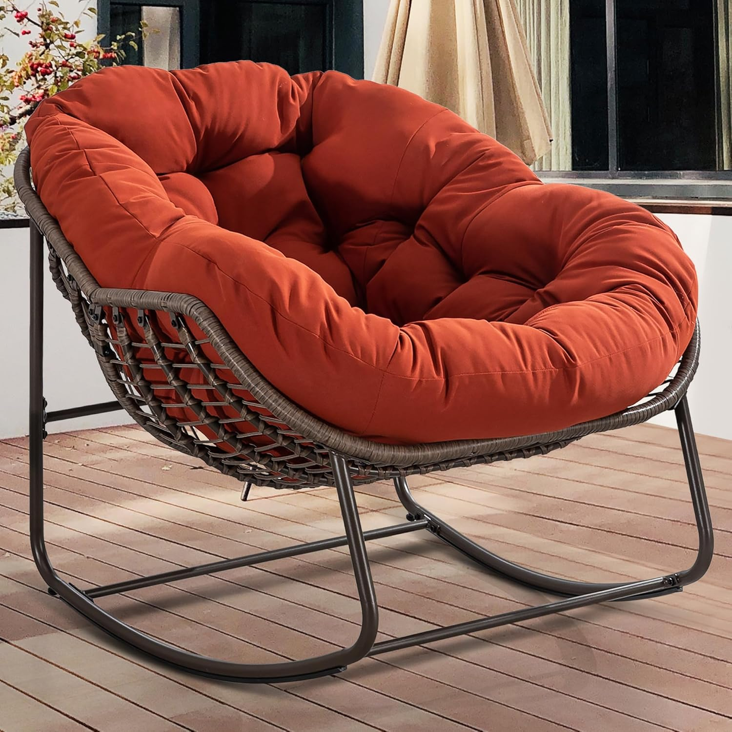 [CAILOVER]Rocking chair with cushion & free shipping