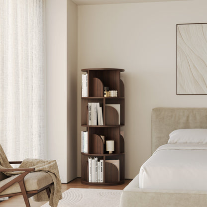 Yowos Rotating Bookshelf 360 Degree Storage Rack