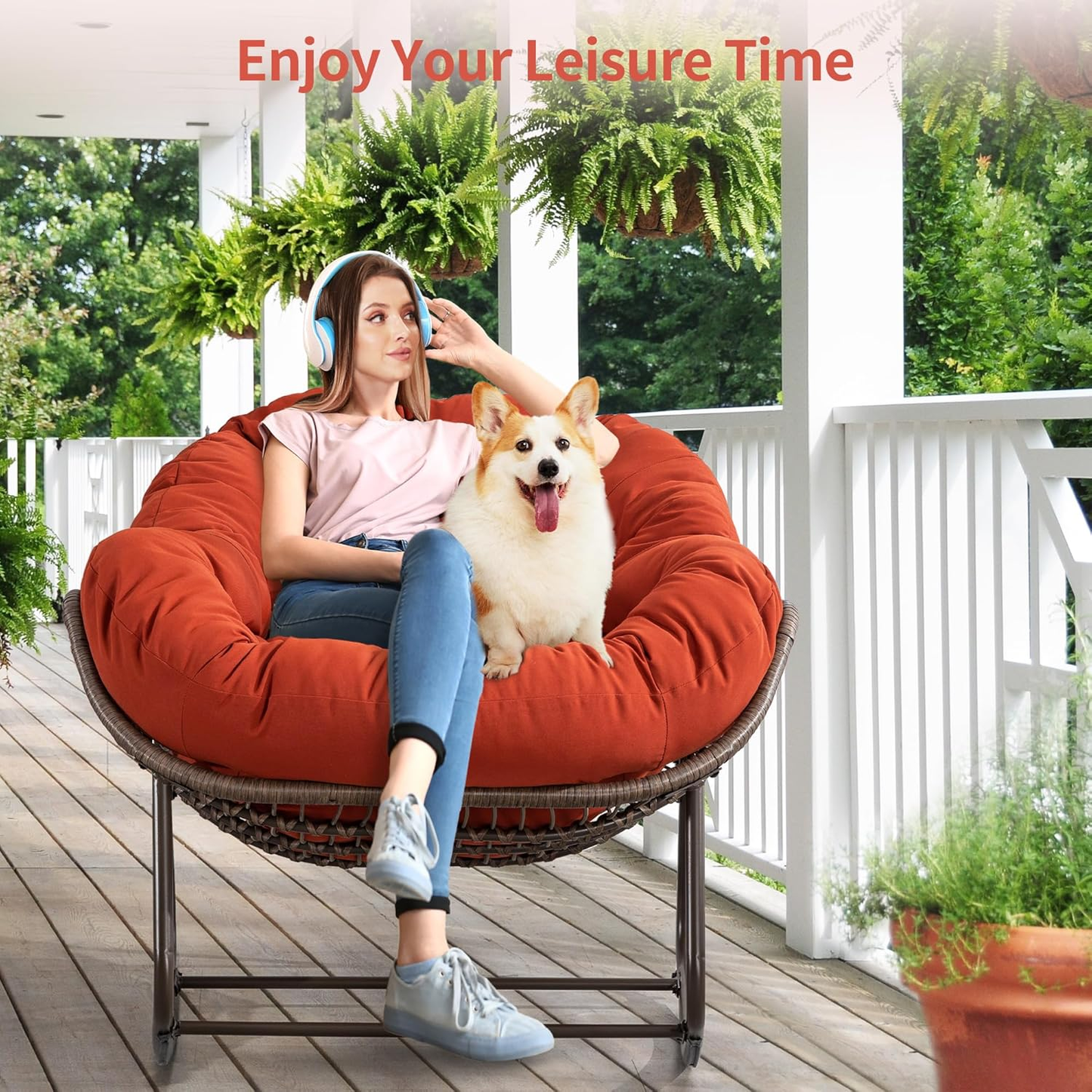 [CAILOVER]Rocking chair with cushion & free shipping