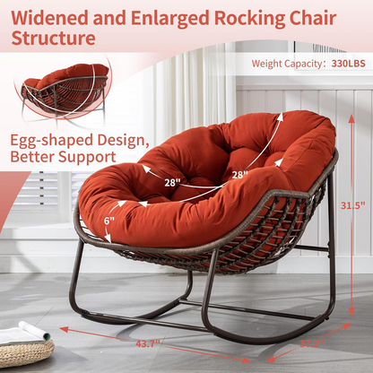[CAILOVER]Rocking chair with cushion & free shipping