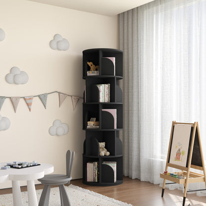 Yowos Rotating Bookshelf 360 Degree Storage Rack