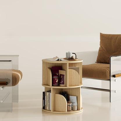 Yowos Rotating Bookshelf 360 Degree Storage Rack