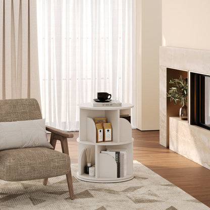 Yowos Rotating Bookshelf 360 Degree Storage Rack