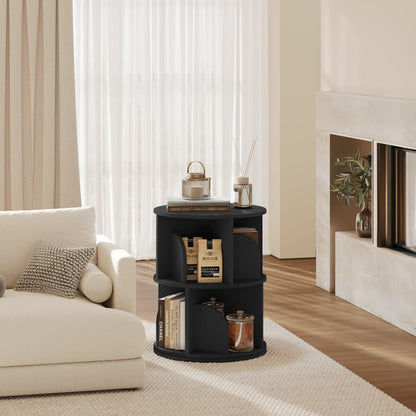 Yowos Rotating Bookshelf 360 Degree Storage Rack