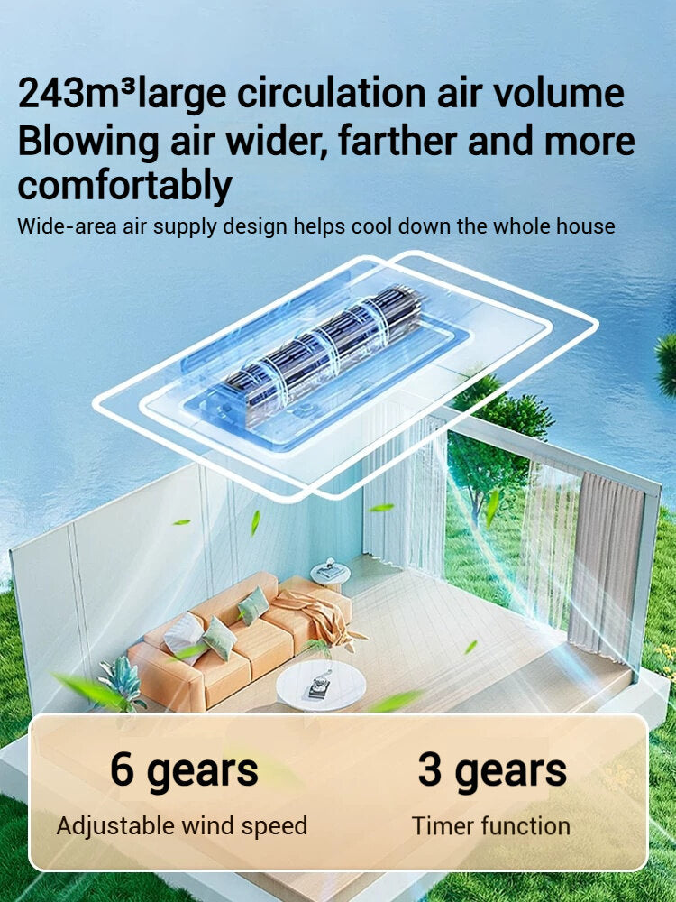 Intelligent bladeless fan chandelier & free shipping