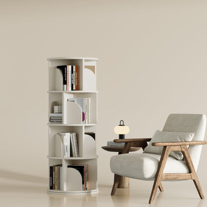 Yowos Rotating Bookshelf 360 Degree Storage Rack
