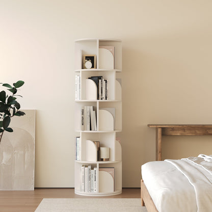 Yowos Rotating Bookshelf 360 Degree Storage Rack